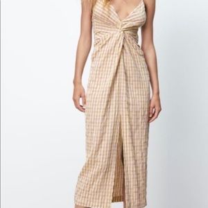 purple and yellow gingham zara dress